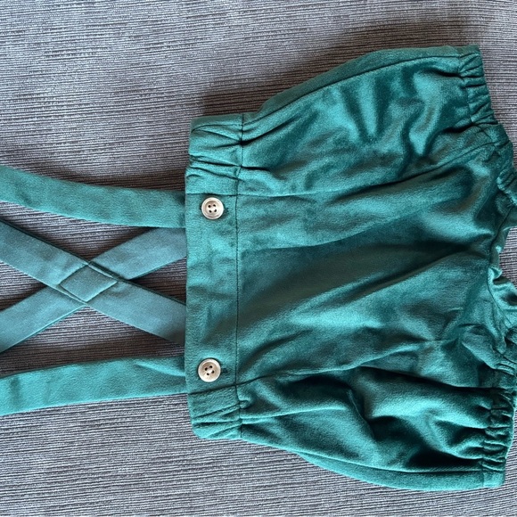 NWT Edgehill Collection Baby Boy Peter Pan Long Sleeve Velvet Shortall Set, 3M - Picture 8 of 10